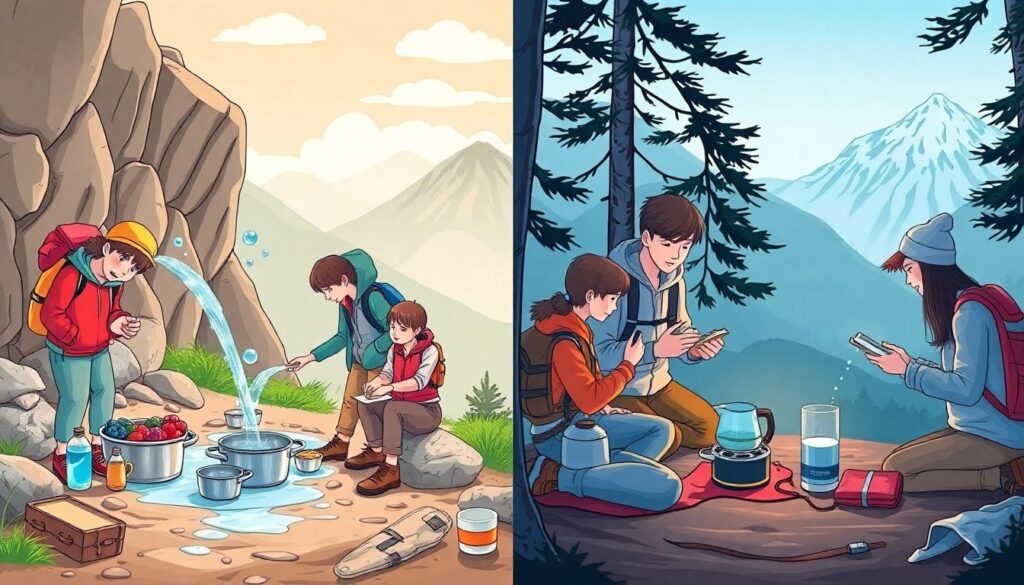 Лайфхаки по экономии воды в походе - иллюстрация