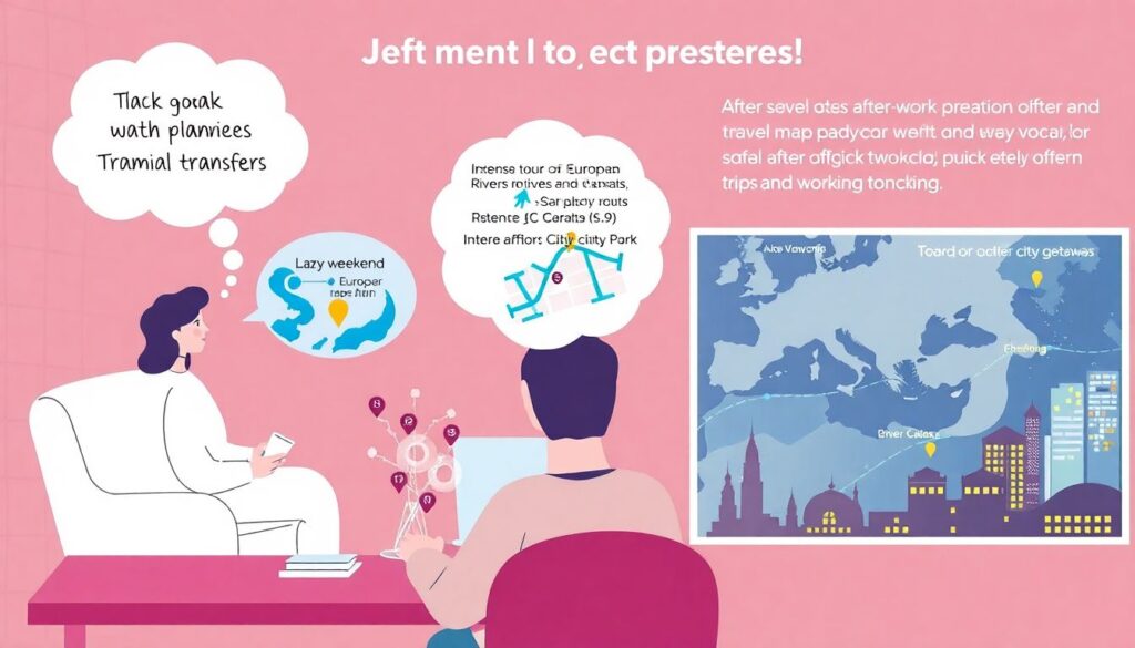 Маршруты по маршрутам вдоль рек и каналов - иллюстрация