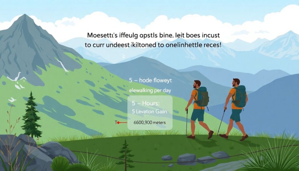 Как правильно распределить силы в длительном походе - иллюстрация