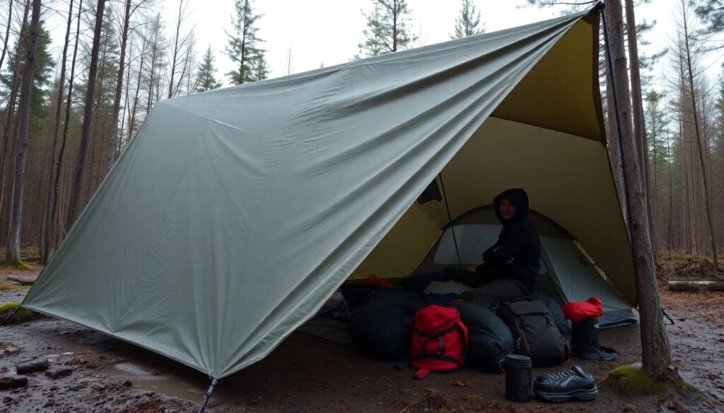 Особенности ночёвки в походе: палатки, тенты и карманные обогреватели - иллюстрация