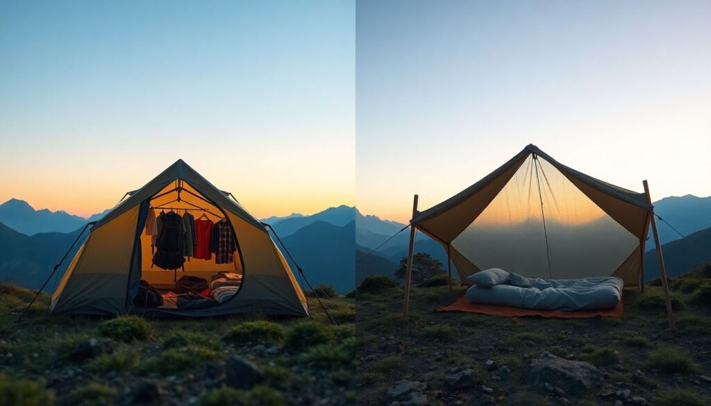 Особенности ночёвок под открытым небом: палатки и бивуак - иллюстрация