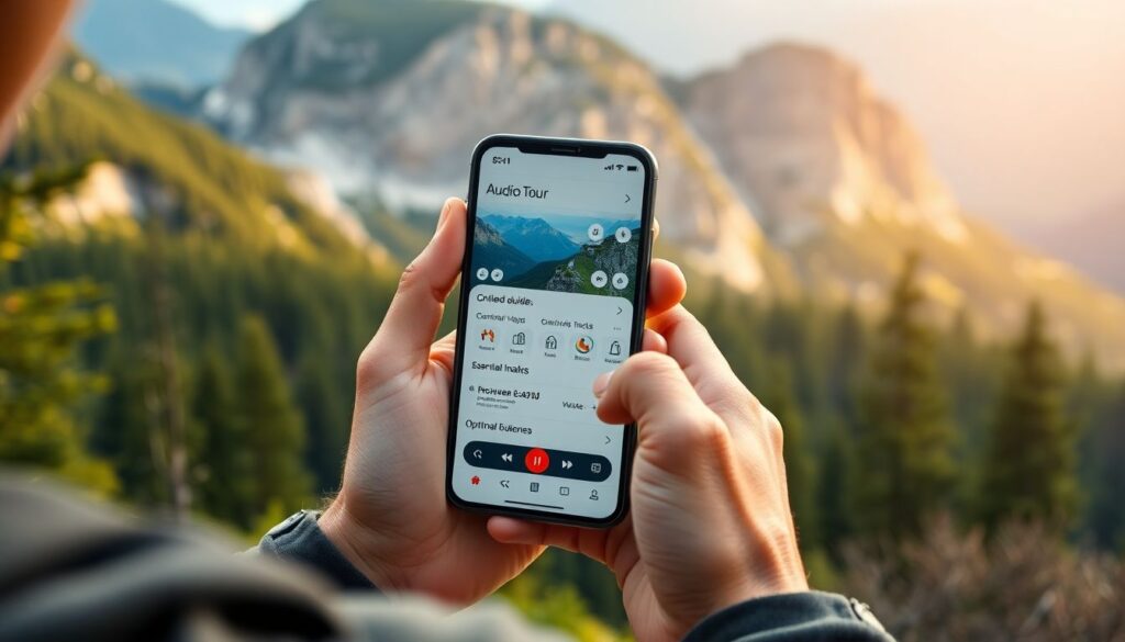 Маршруты по национальным паркам с аудио-гидом - иллюстрация
