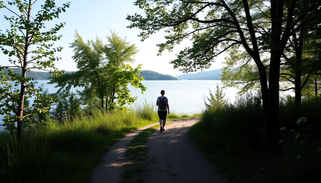 Походные маршруты по берегам озер: живописные тропы для начинающих - иллюстрация