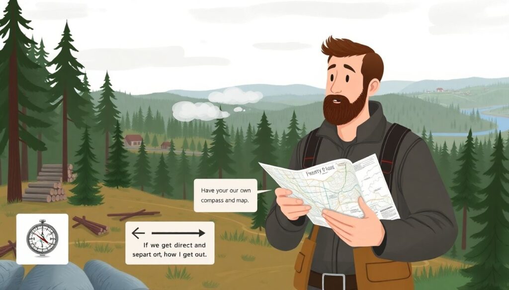 Как не заблудиться в лесу: основы навигации и ориентирования - иллюстрация