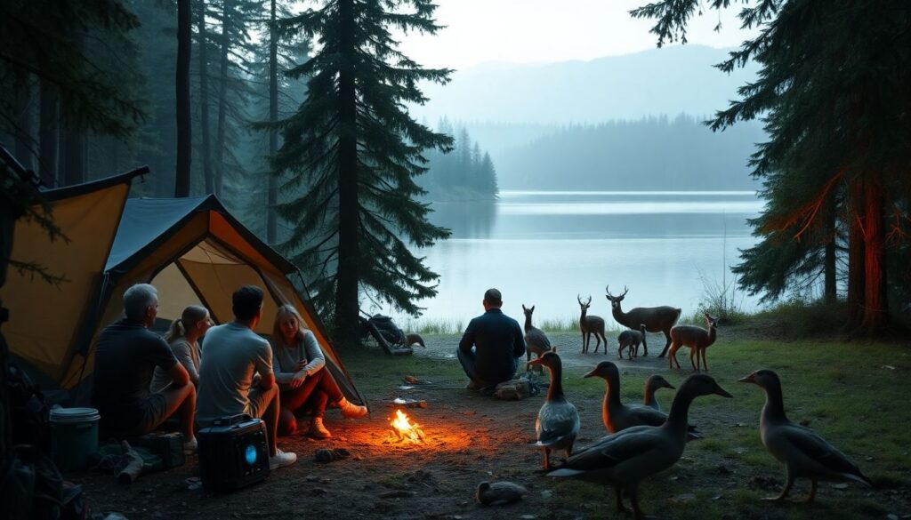 Как снизить шум в кемпинге и не мешать диким животным - иллюстрация