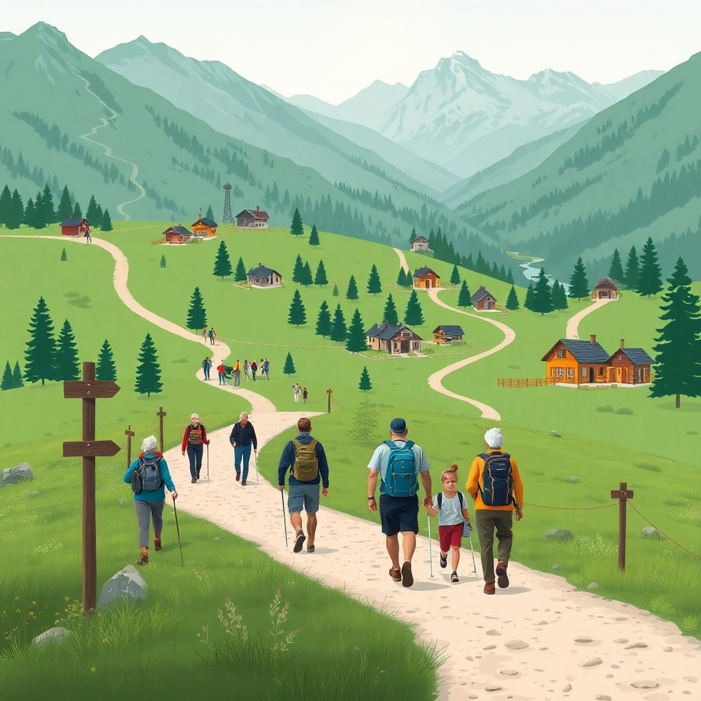 Маршруты по тропам спокойной походной зоны для комфортных прогулок и отдыха