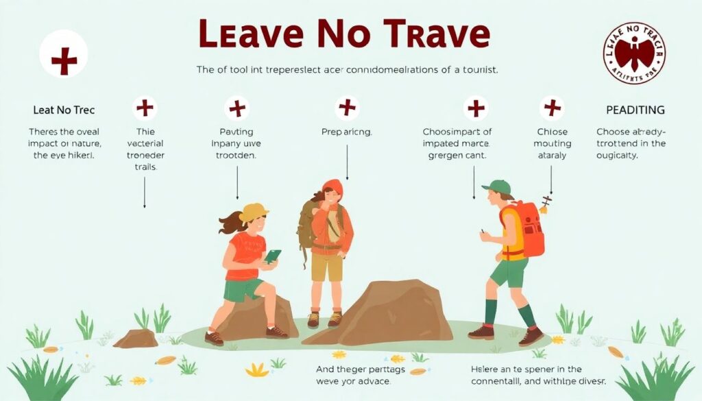 Как заботиться о природе во время маршрутов - иллюстрация