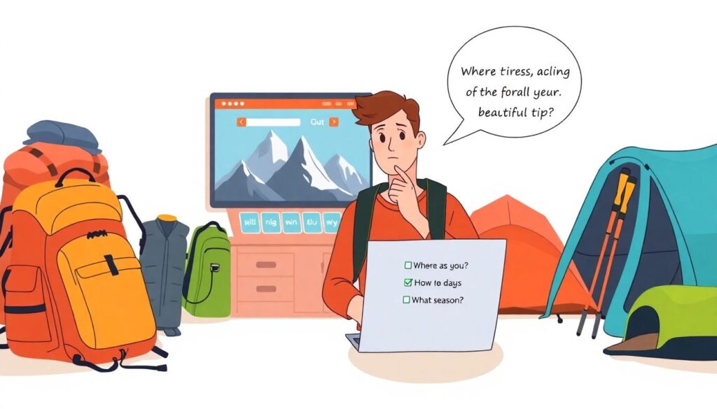 Гид по выбору туристического снаряжения для новичков - иллюстрация