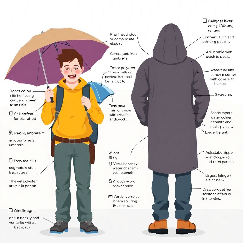 Туристические зонты и дождевики: гид по выбору надежной защиты в поход