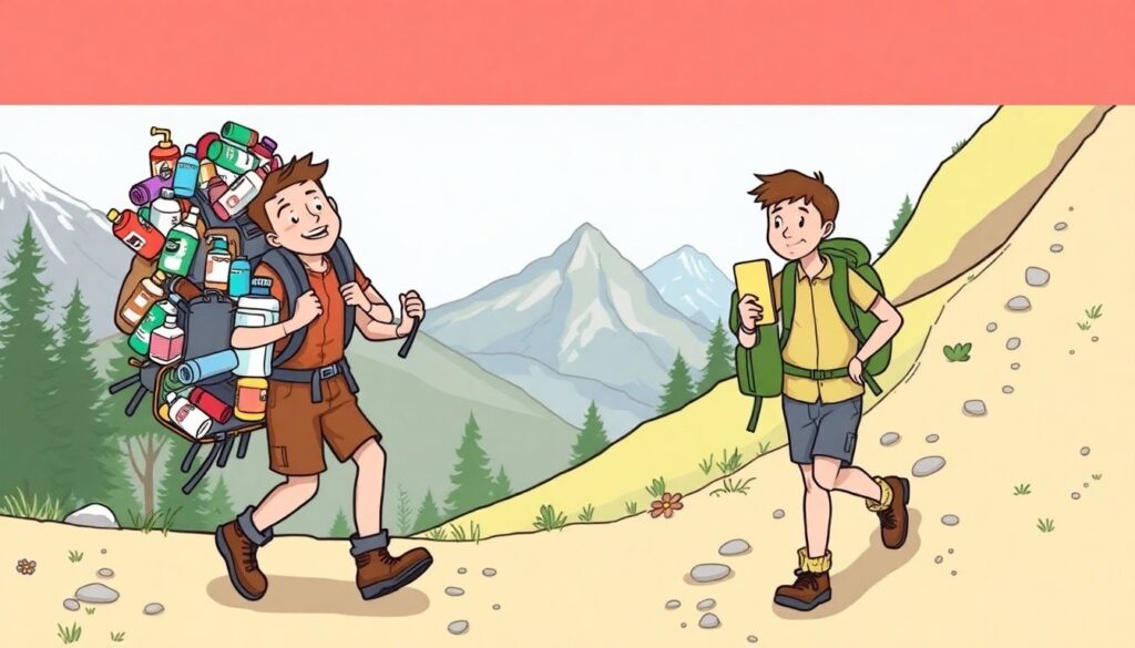 Гид по выбору походной косметики и гигиены - иллюстрация