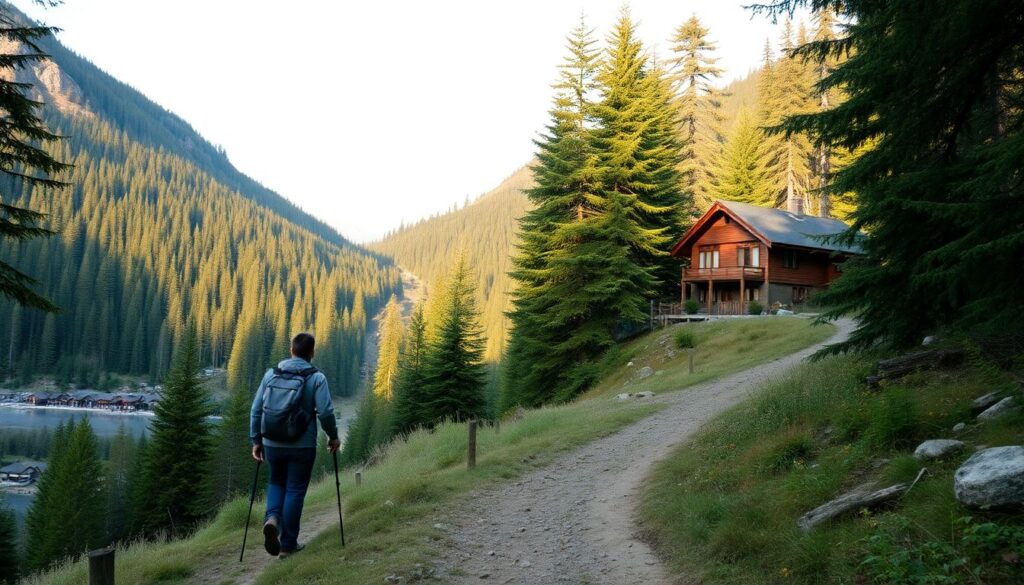 Маршруты по пейзажным и живописным тропам - иллюстрация