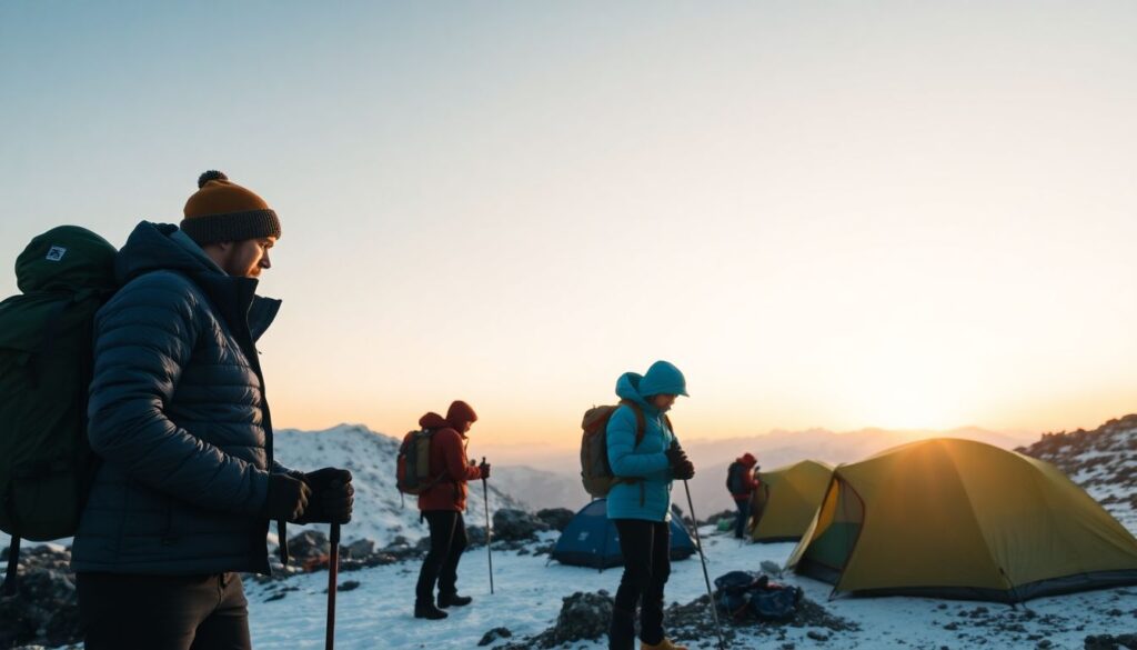 Гид по выбору походной одежды для разных сезонов - иллюстрация