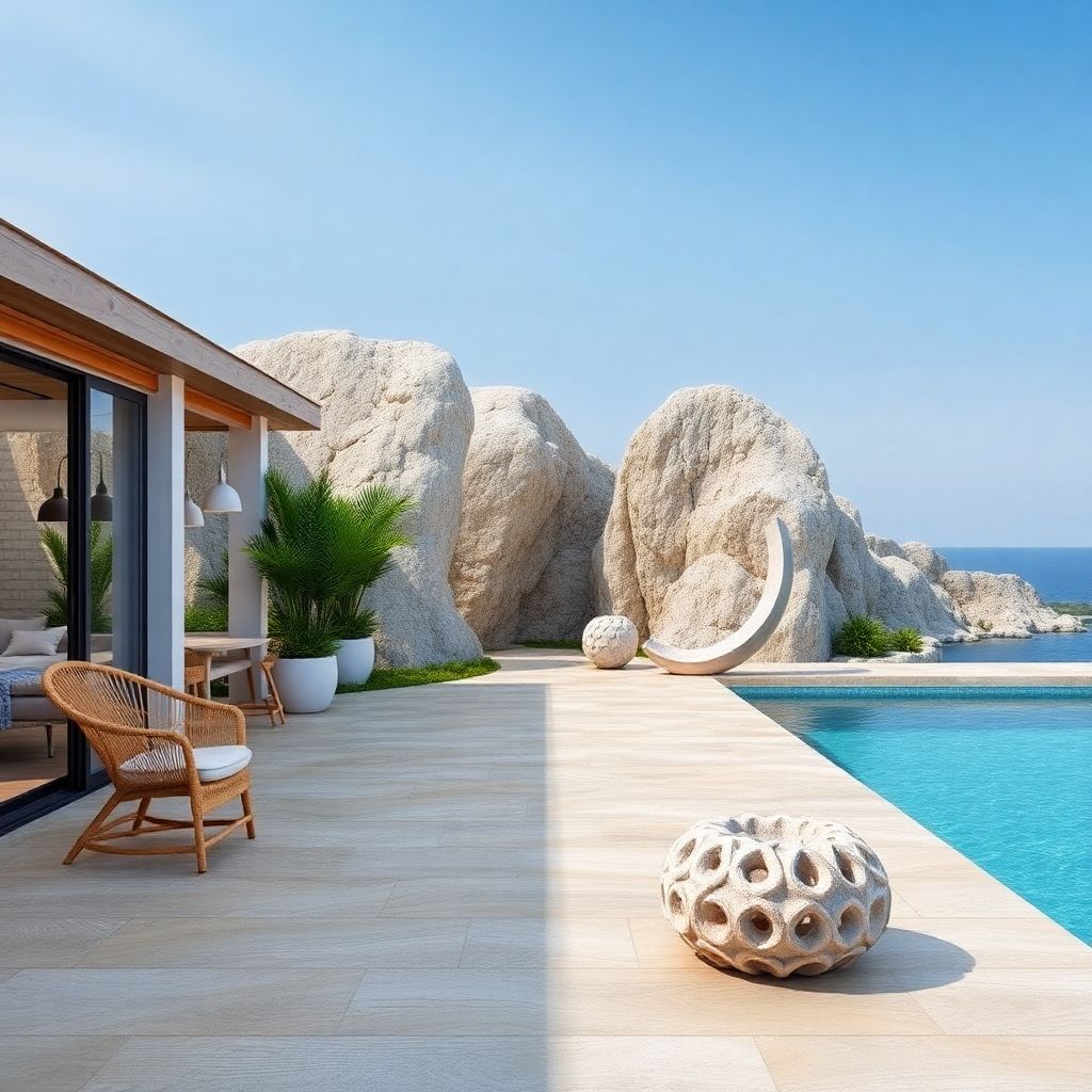 Крупная морская галька купить для стильного ландшафтного дизайна