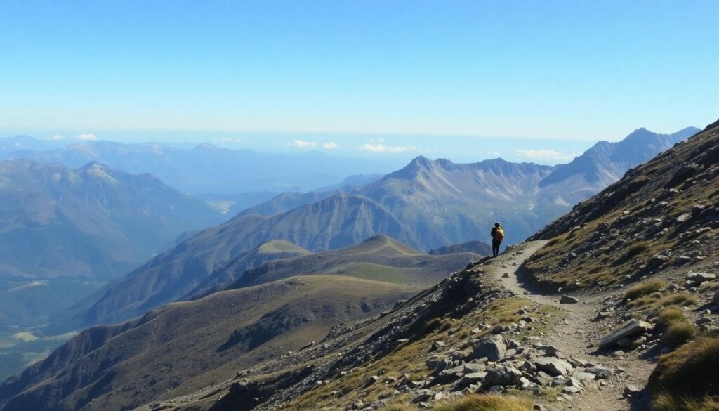 Маршруты по тропам для треккинга на выносливость - иллюстрация