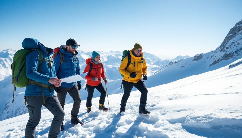 Гид по безопасному спуску с перевалов и горнолыжным маршрутам - иллюстрация
