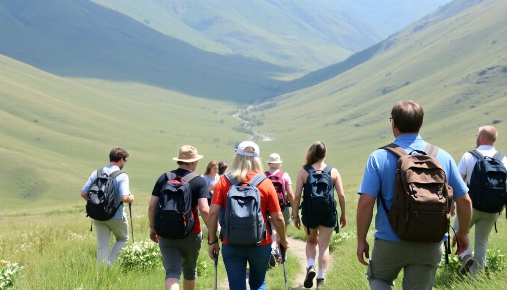 Маршруты по горным долинам и луговым тропам: выбор маршрута - иллюстрация